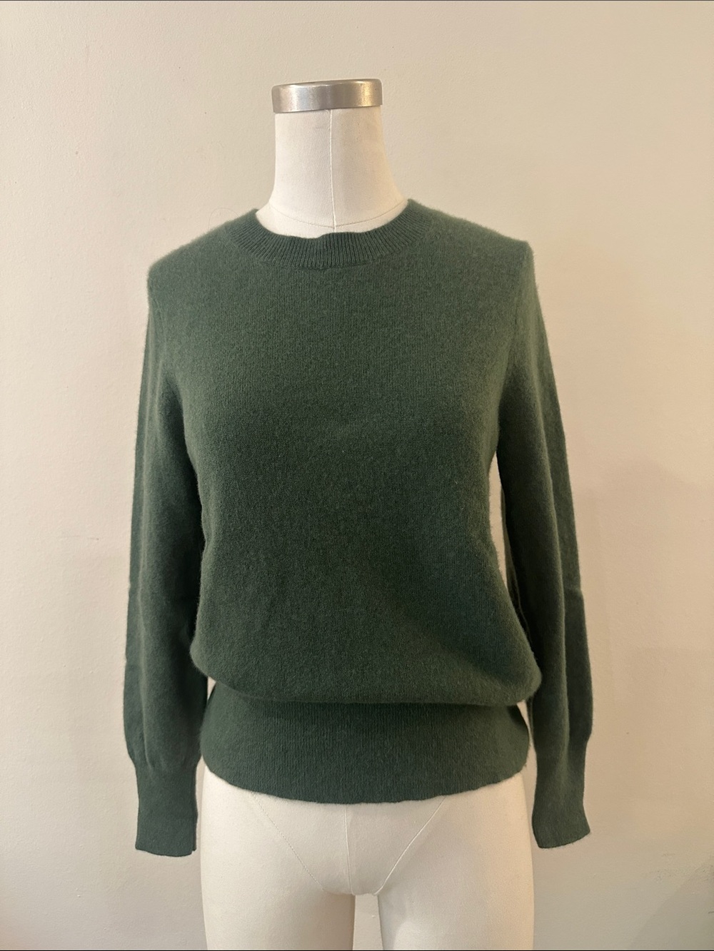J. Crew Forest Green Cashmere Crewneck Sweater